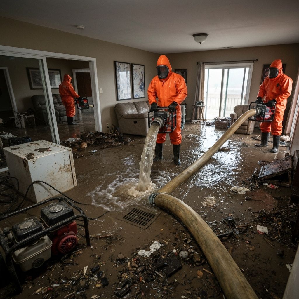 Flood damage restoration services